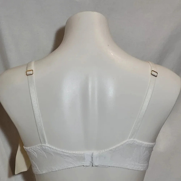 Olga 33184 Sheer Tapestry Lace Underwire Full Coverage Bra 36C White NWT - Picture 6 of 10